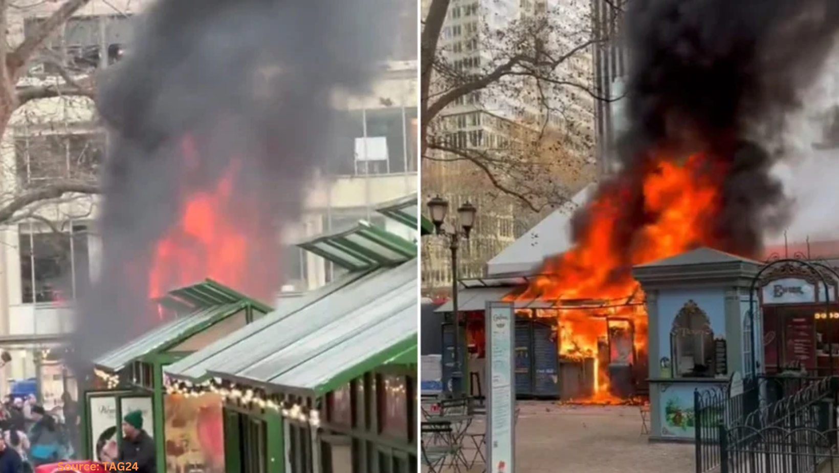 Fire Breaks Out at NYC’s Bryant Park Winter Village