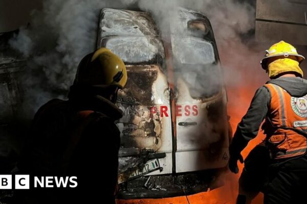 Five Gaza journalists killed in Israeli strike