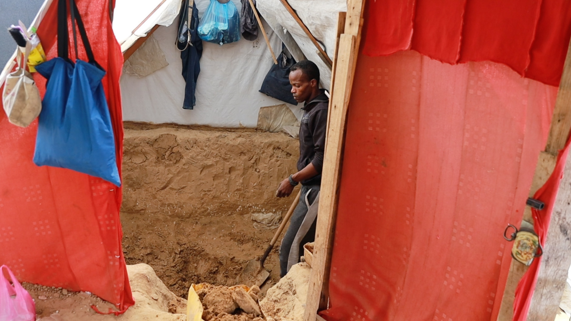 Palestinian man builds below-ground home for his family in Gaza | Gaza