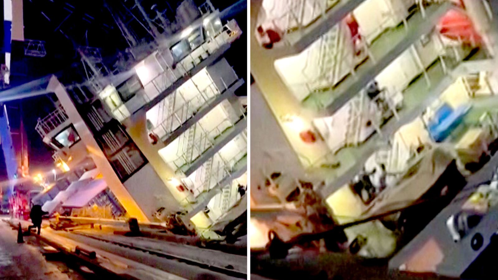 Containers fall into sea after ship tilts sideways at Istanbul’s Ambarli Mardas Port | World News