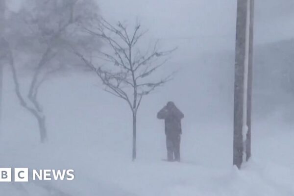 Snow blankets components of New York and Nebraska