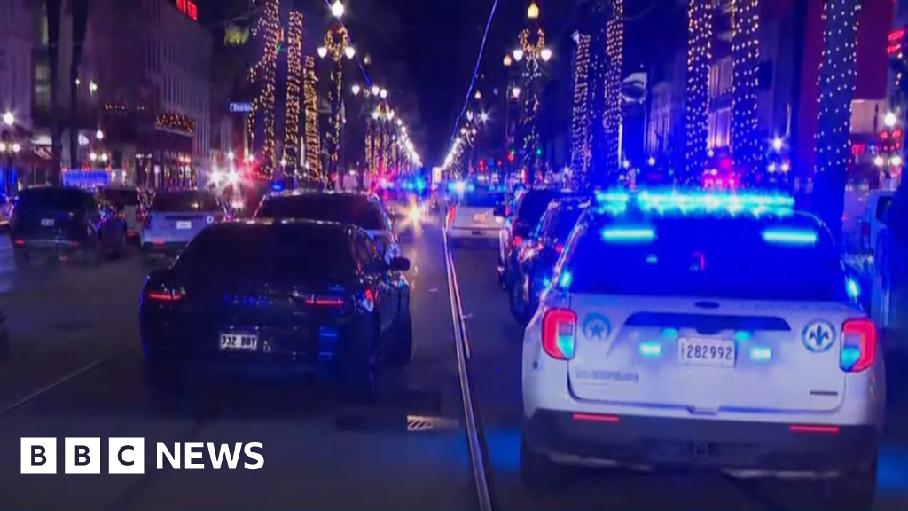 Ten people killed in New Orleans as vehicle ploughs into crowd