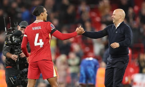 Liverpool boss Arne Slot praises “complete player” Virgil van Dijk (Video)